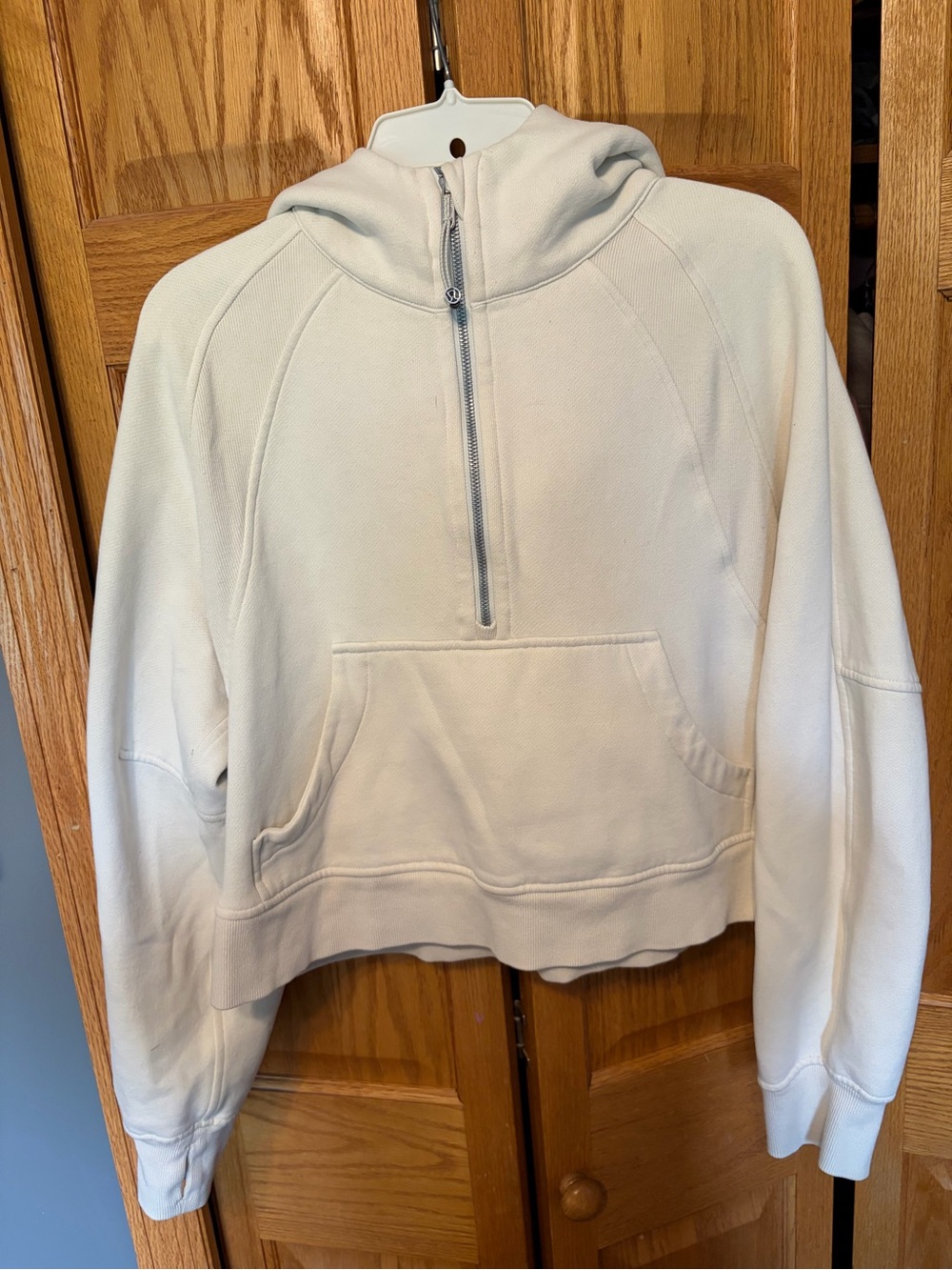 lululemon athletica Cream Half-Zip Hooded Pullover